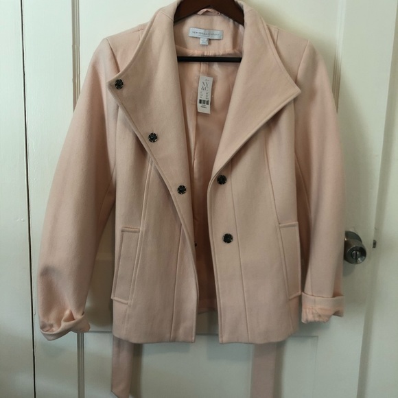 Blush, Wool blend Pea Coat - Picture 5 of 5